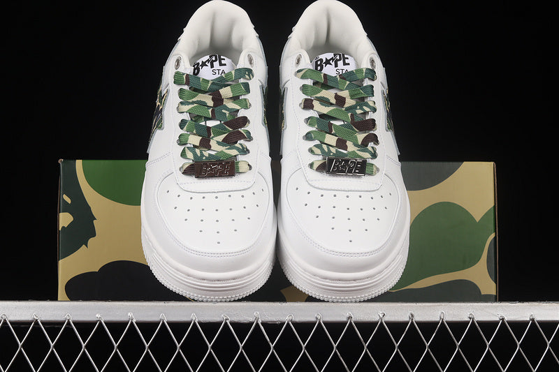 A Bathing Ape Bape Sta Low ABC Camo White Green