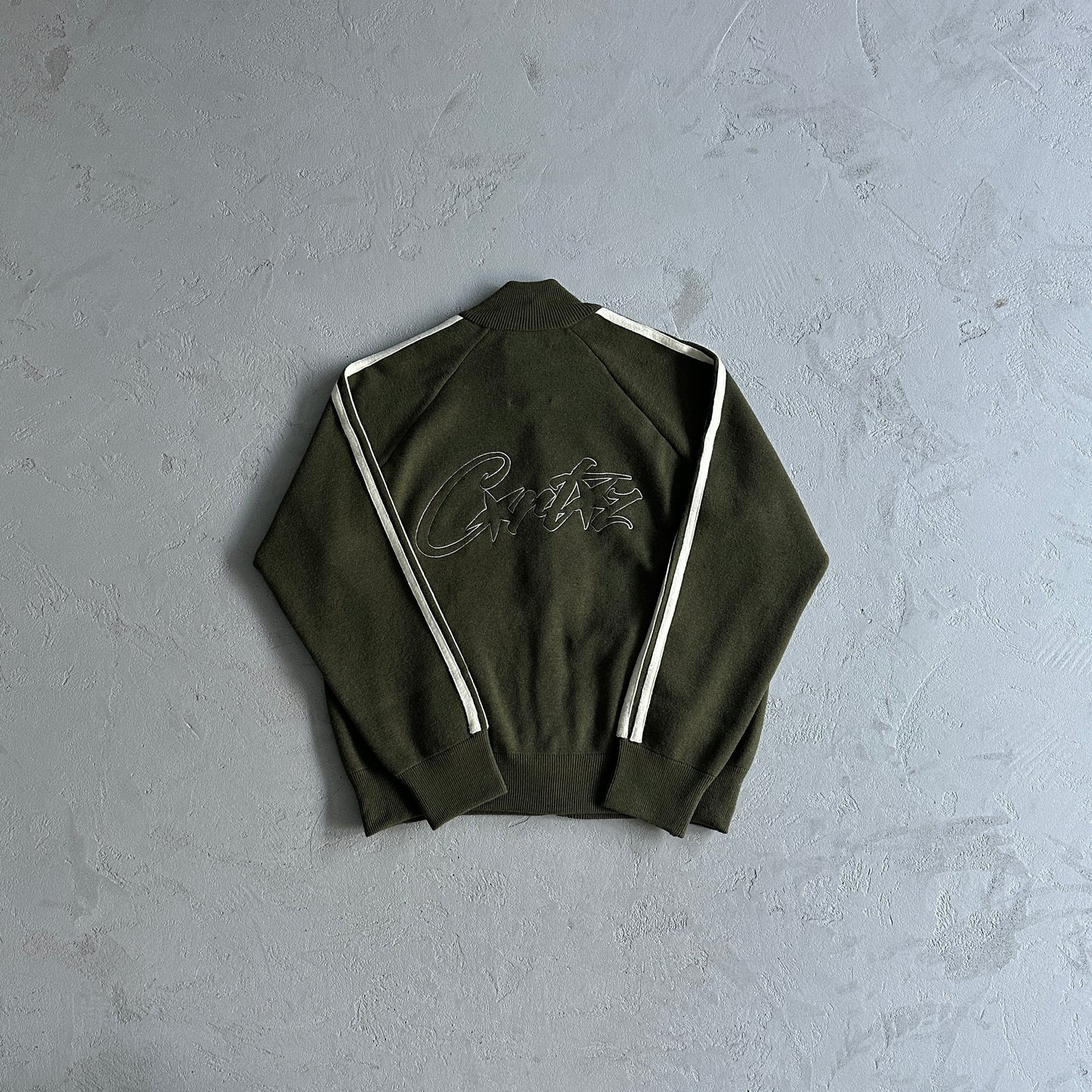 Corteiz Knit-Zip Up Fleece Olive