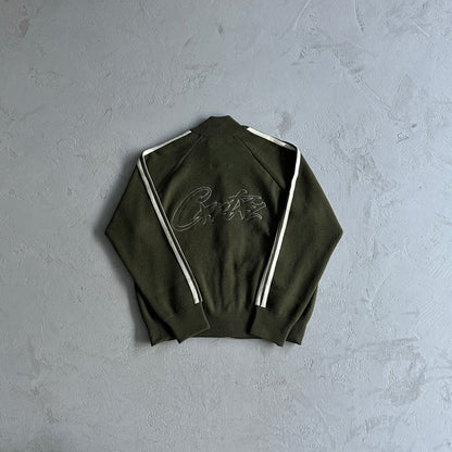 Corteiz Knit-Zip Up Fleece Olive