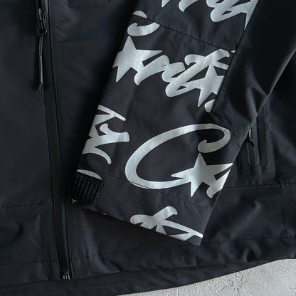 Corteiz Elitework Waterproof Shell Jacket Black