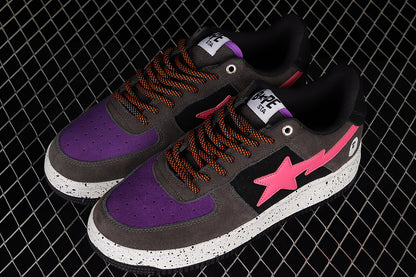 A Bathing Ape Bape Sta Black Grey Pink Suede